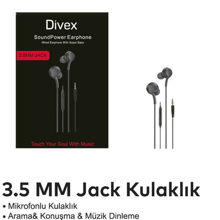 Divex Dh-262 3 5mm Jack Silicone Headphones
