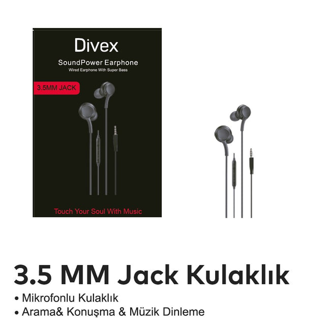 Divex Dh-262 3 5mm Jack Silicone Headphones