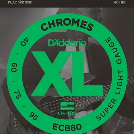ECB80 Chromes Bass Light 40-95 Long Scale Takım Tel Bas Gitar Teli