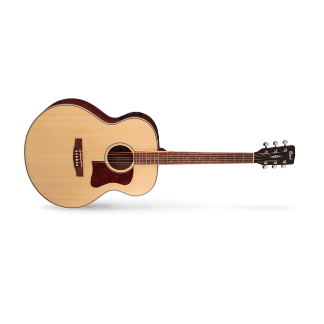 CORT CJ-MEDXNATW ELEKTRO AKUSTİK GİTAR, ÇANTALI, JUMBO CUTAWAY