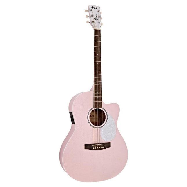 CORT JADE CLASSIC PPOP ELEKTRO AKUSTİK GİTAR, PASTEL PINK OPEN PORE