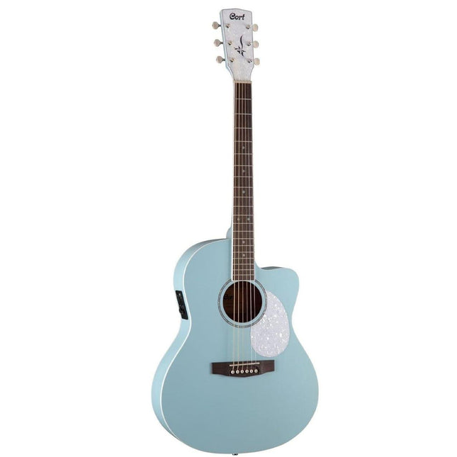 CORT JADE CLASSIC SKOP ELEKTRO AKUSTİK GİTAR, SKY BLUE OPEN PORE