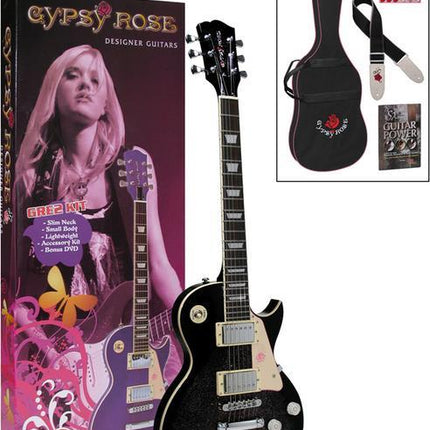ELEKTRO GİTAR GYPSY ROSE SET (GIGBAG, STRAP, STICK
