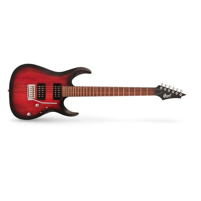 CORT X100 OPBB ELEKTRO GİTAR, OPEN PORE BLACK CHERRY BURST (H-H)