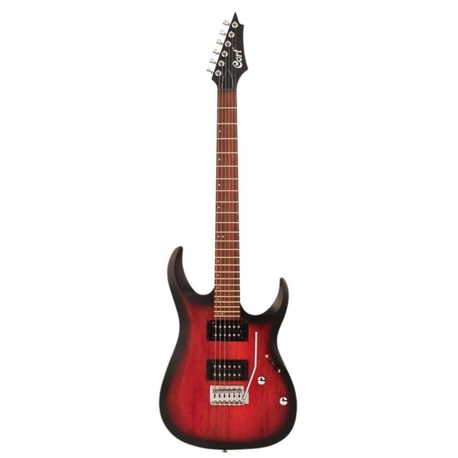 CORT X100 OPBB ELEKTRO GİTAR, OPEN PORE BLACK CHERRY BURST (H-H)