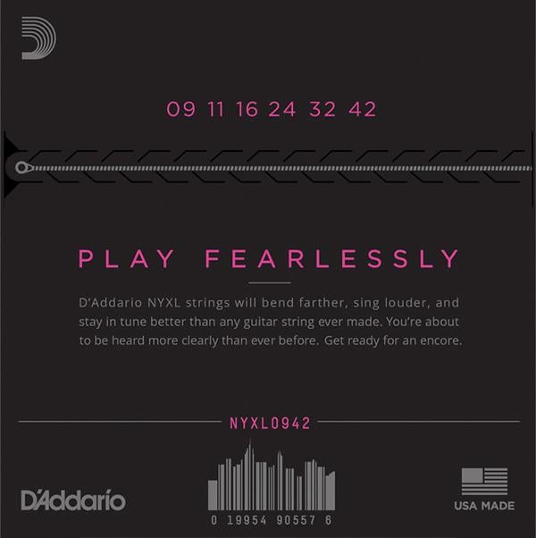 D'Addario NYXL0942 Nickel Wound Super Light 09-42 Set Electric Guitar Strings
