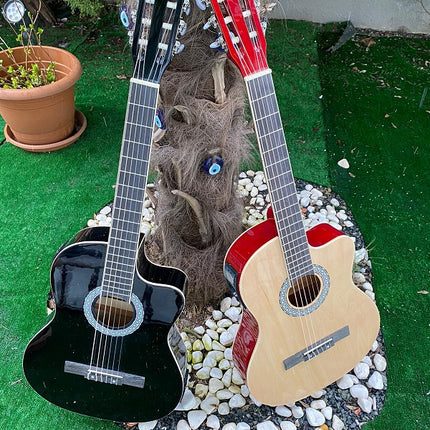 Elektro Klasik Gitar Cutaway (Siyah)