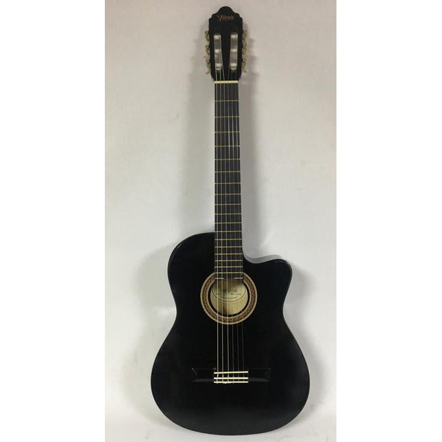 VALENCIA VC104TCVTBK ELEKTRO KLASİK GİTAR, 4/4, SİYAH, SAP ÇELİKLİ