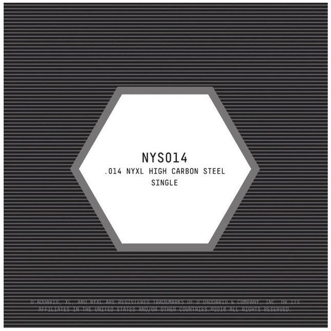 DADDARIO NYS014 ELEKTRO VE AKUSTİK TEK TEL, B-(Sİ), YÜKSEK KARBONLU ÇELİK