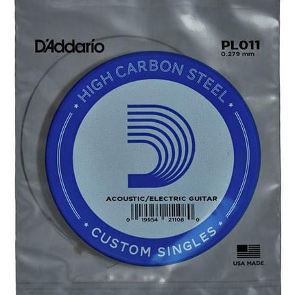 DADDARIO PL011 ELEKTRO VE AKUSTİK TEK TEL, E-(Mİ), YÜKSEK KARBONLU ÇELİK