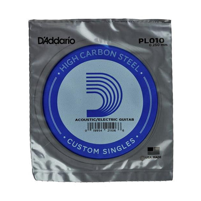 DADDARIO PL010 ELEKTRO VE AKUSTİK TEK TEL, E-(Mİ), YÜKSEK KARBONLU ÇELİK