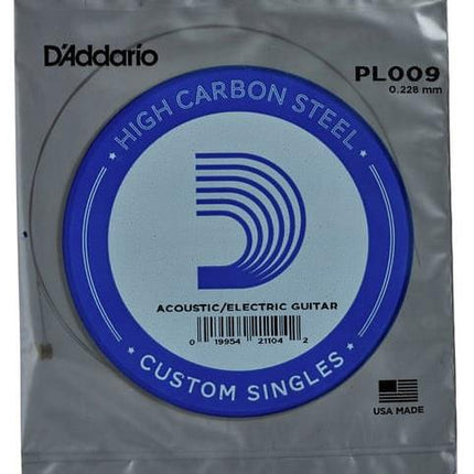 DADDARIO PL009 ELEKTRO VE AKUSTİK TEK TEL, E-(Mİ), YÜKSEK KARBONLU ÇELİK