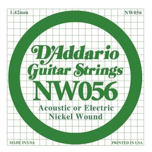 DADDARIO NW056 ELEKTRO VE AKUSTİK TEK TEL, (KALIN Mİ), 0.056