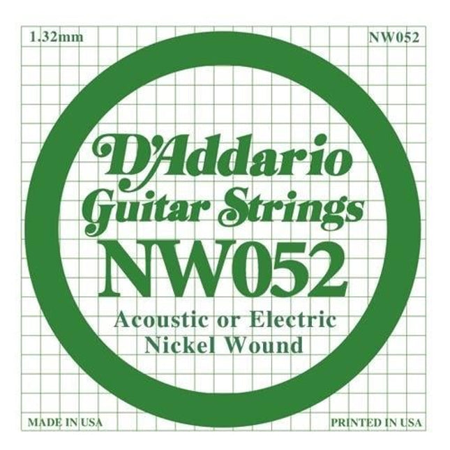 DADDARIO NW052 ELEKTRO VE AKUSTİK TEK TEL, (KALIN Mİ), 0.052