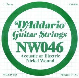 DADDARIO NW046 ELEKTRO VE AKUSTİK TEK TEL, (KALIN Mİ), 0.046