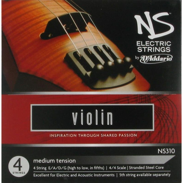 ELEKTRO VIOLIN TEL SETİ, NS, 4 TEL, SCALE 4/4, MED