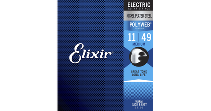 Elixir 011-049 Polyweb Medium Elektro Gitar Teli 12100