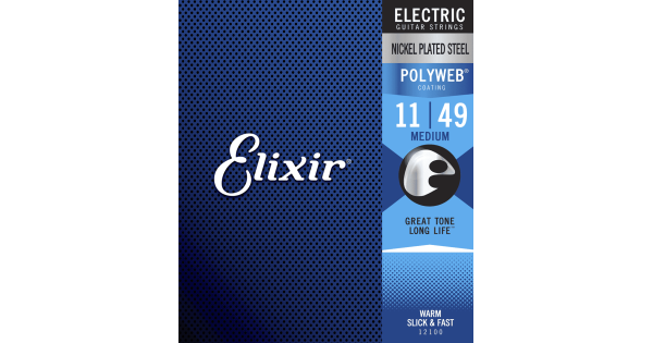Elixir 011-049 Polyweb Medium Elektro Gitar Teli 12100