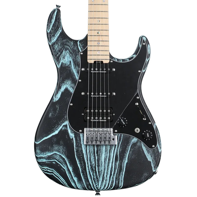 ESP Custom Snapper CTM Drift Wood Black Blue Filler Electric Guitar 