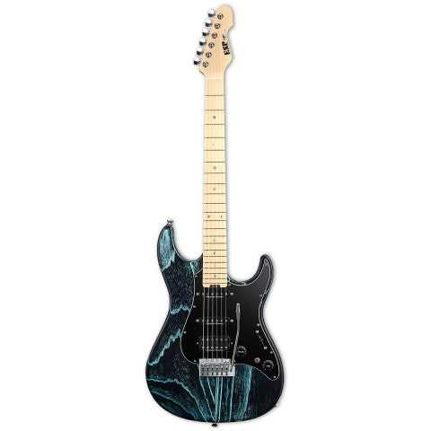 ESP Custom Snapper CTM Drift Wood Black Blue Filler Electric Guitar 