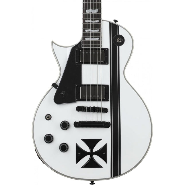 ESP LTD James Hetfield Signature Iron Cross Snow White Left-Handed Electric Guitar 
