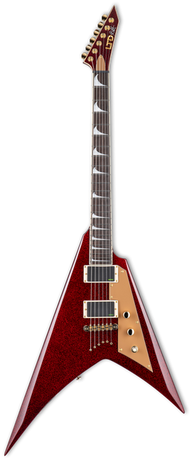 ESP LTD Kirk Hammett Signature KH-V Red Sparkle Electric Guitar 