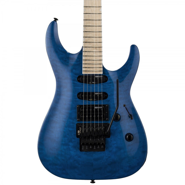 ESP LTD MH-203QM See Thru Blue Electric Guitar 
