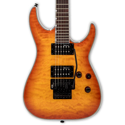 ESP LTD MH-230 QM FR Quilted Maple See Thru Amber Sunburst Electric Guitar 