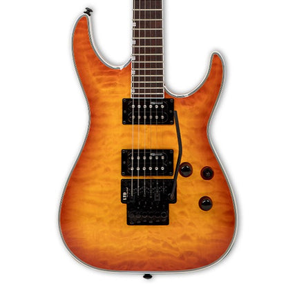ESP LTD MH-230 QM FR Quilted Maple See Thru Amber Sunburst Electric Guitar 