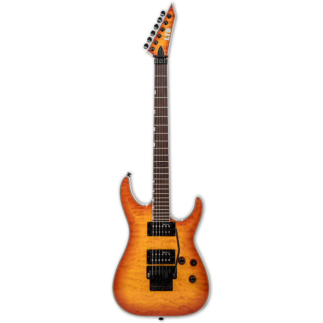 ESP LTD MH-230 QM FR Quilted Maple See Thru Amber Sunburst Electric Guitar 