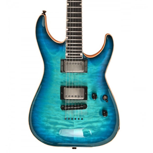 ESP USA Custom Horizon II Quilted Maple Aqua Marine Sunburst Electric Guitar 