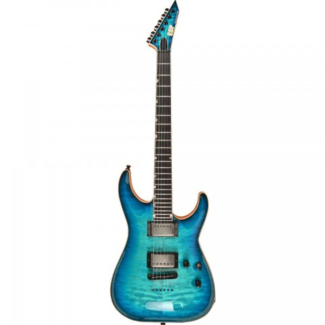 ESP USA Custom Horizon II Quilted Maple Aqua Marine Sunburst Elektro Gitar