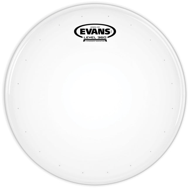 EVANS B14DRY 14" DERİ GENERA TRAMPET KUMLU BEYAZ RİNGLİ