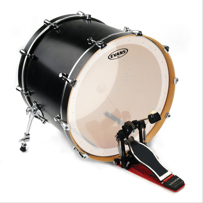 EVANS BD22GB1C 22" DERİ KİCK KUMLU BEYAZ RİNGLİ-DELİKLİ TEK KAT