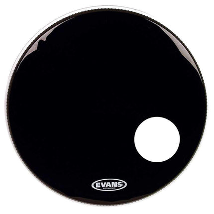 EVANS BD22RB 22" DERİ RESONANT SİYAH KİCK ÖN DELİKLİ TEK KAT