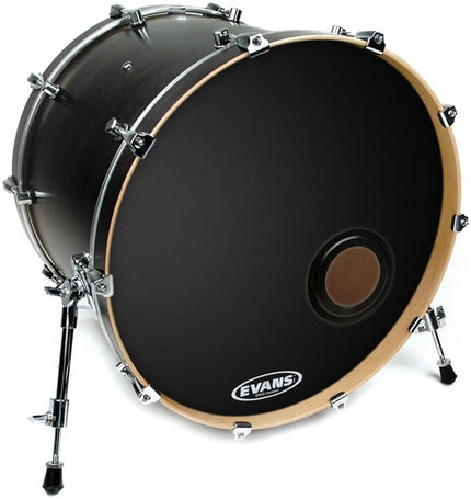 EVANS BD22REMAD 22" DERİ RESONANT KİCK SİYAH ÖN SÜNGERLİ