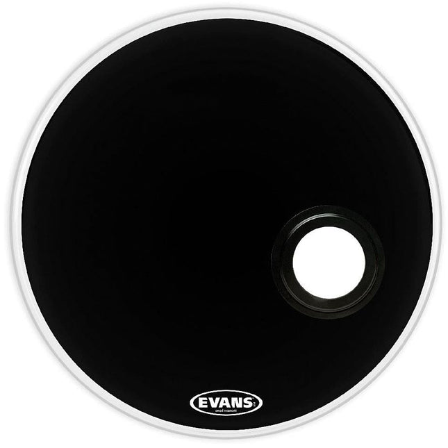 EVANS BD22REMAD 22" DERİ RESONANT KİCK SİYAH ÖN SÜNGERLİ
