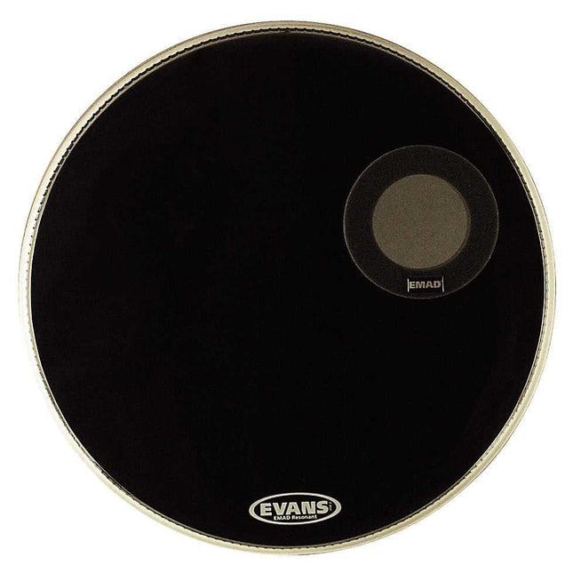 EVANS BD24REMAD 24" DERİ RESONANT KİCK SİYAH ÖN SÜNGERLİ