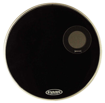 EVANS BD24REMAD 24" DERİ RESONANT KİCK SİYAH ÖN SÜNGERLİ