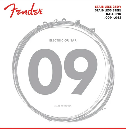 Fender 350L Stainless Steel 350's Elektro Gitar Teli (9-42) 0730350403