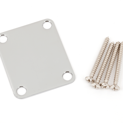 Fender 4-Bolt Vintage Neck Plate Plain No Serial Number or Logo Gold Guitar Spare Parts