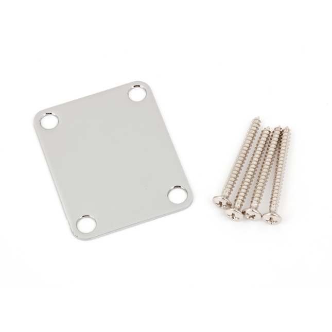 Fender 4-Bolt Vintage Neck Plate Plain No Serial Number or Logo Gold Guitar Spare Parts