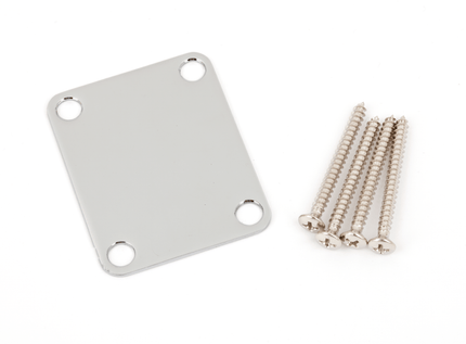 Fender 4-Bolt Vintage Neck Plate Plain No Serial Number or Logo Gold Guitar Spare Parts