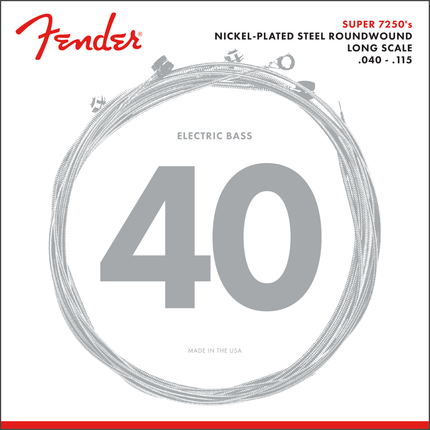 Fender 7250 Nickel Plated Steel Long Scale 7250-5L .040-.115 Bas Gitar Teli