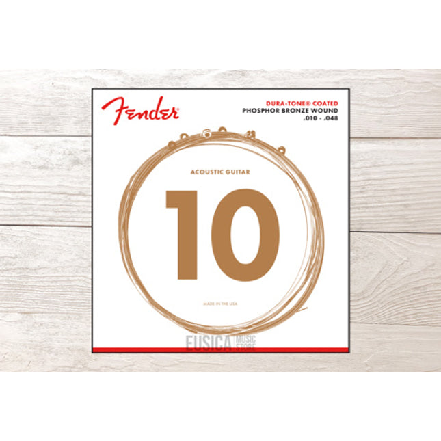 Fender 860XL Phosphor Bronze Dura Tone Coated 10-48 Akustik Gitar Teli 0730860402
