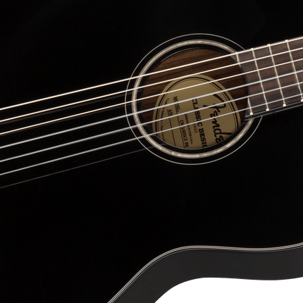 Fender CN-140SCE Nylon Thinline Black Electric Classical Guitar
