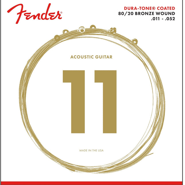 Fender Dura-Tone Coated 11-52 Akustik Gitar Teli 0730880003
