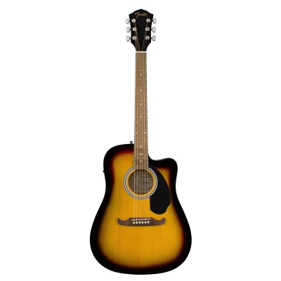 Fender FA-125CE Dreadnought Walnut Fingerboard Sunburst Electric Acoustic Guitar 0971113532