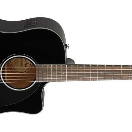 Fender FA-25CE Dreadnought Walnut Fingerboard Black Electric Acoustic Guitar