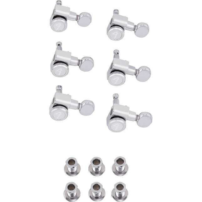 Fender Fender Staggered Locking Vintage-Style Buttons Polished Chrome 6 Tuner